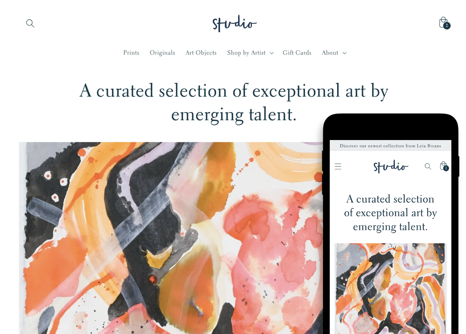 Desktop And Mobile Preview For Studio Theme In The Default Style