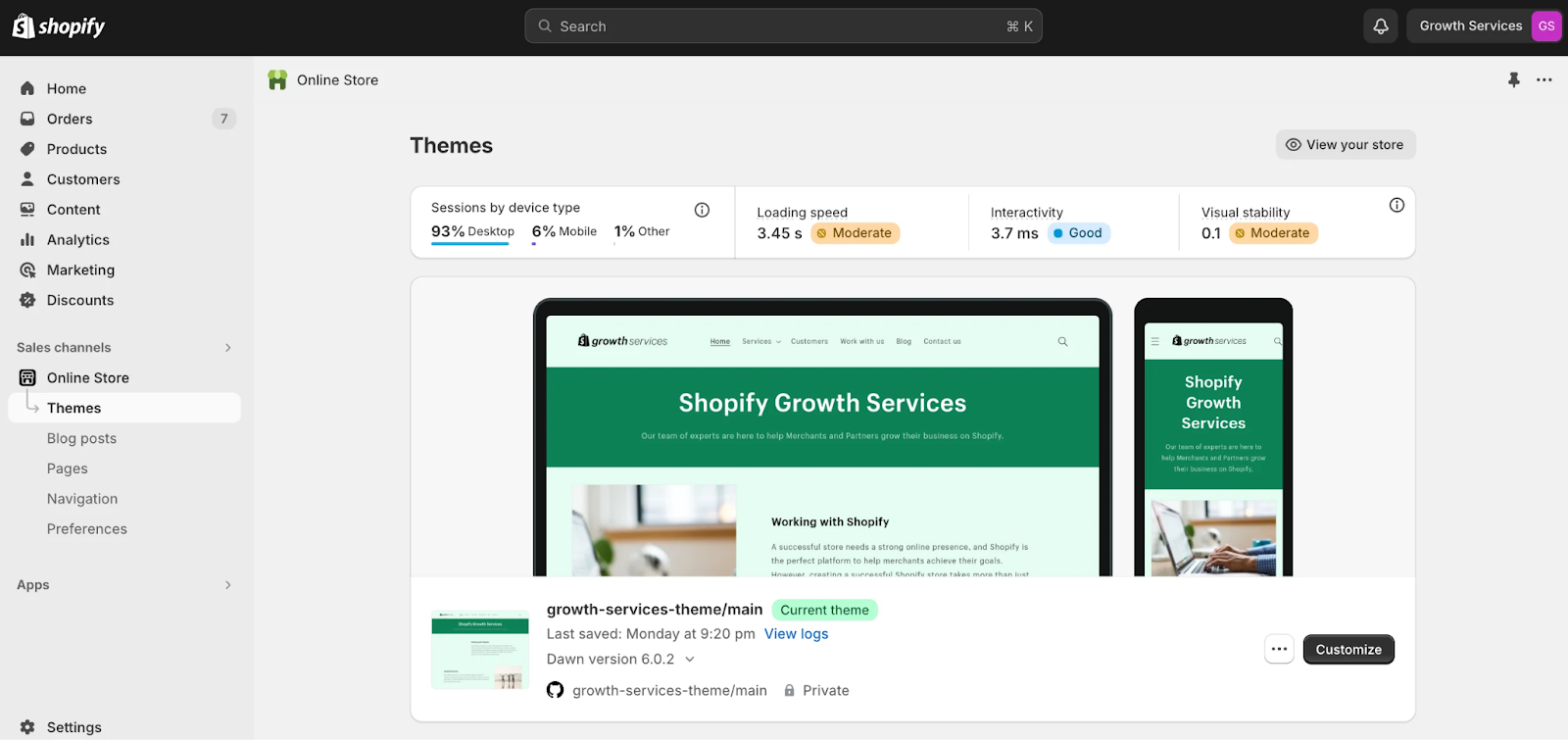 shopify homepage