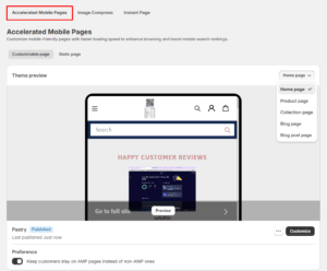 AMP for Shopify Speed Optimization