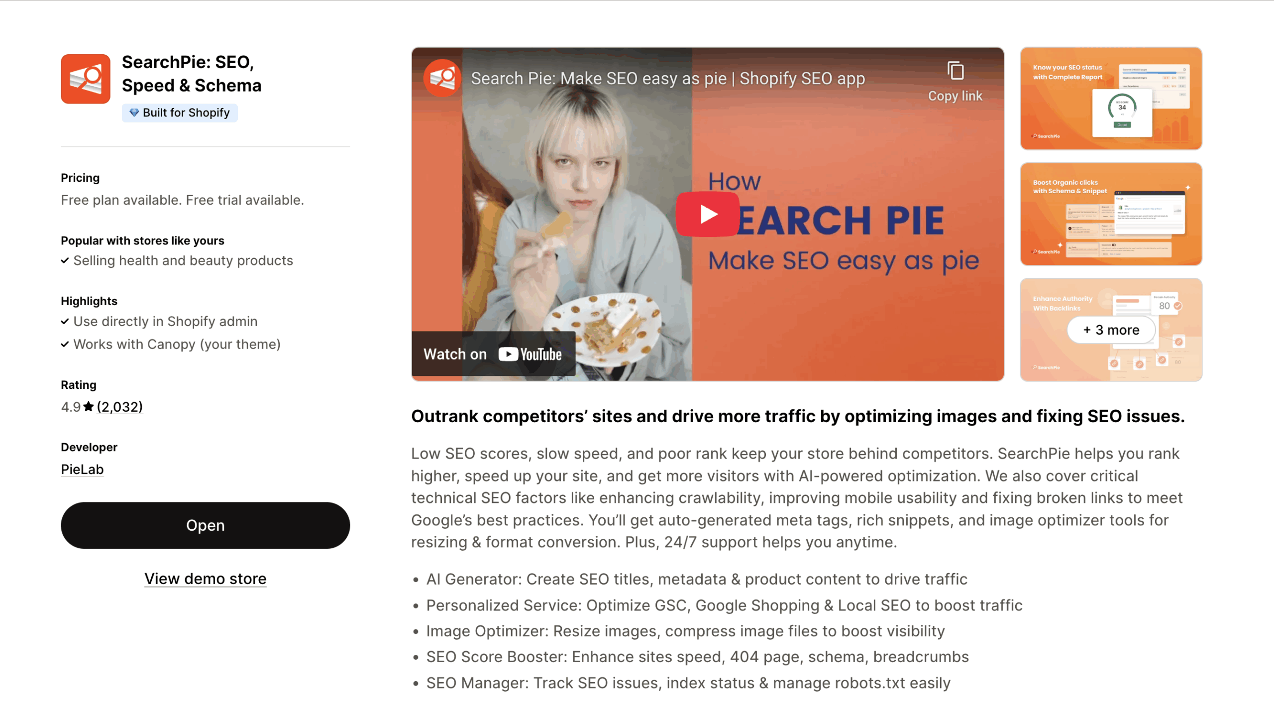 searchpie description
