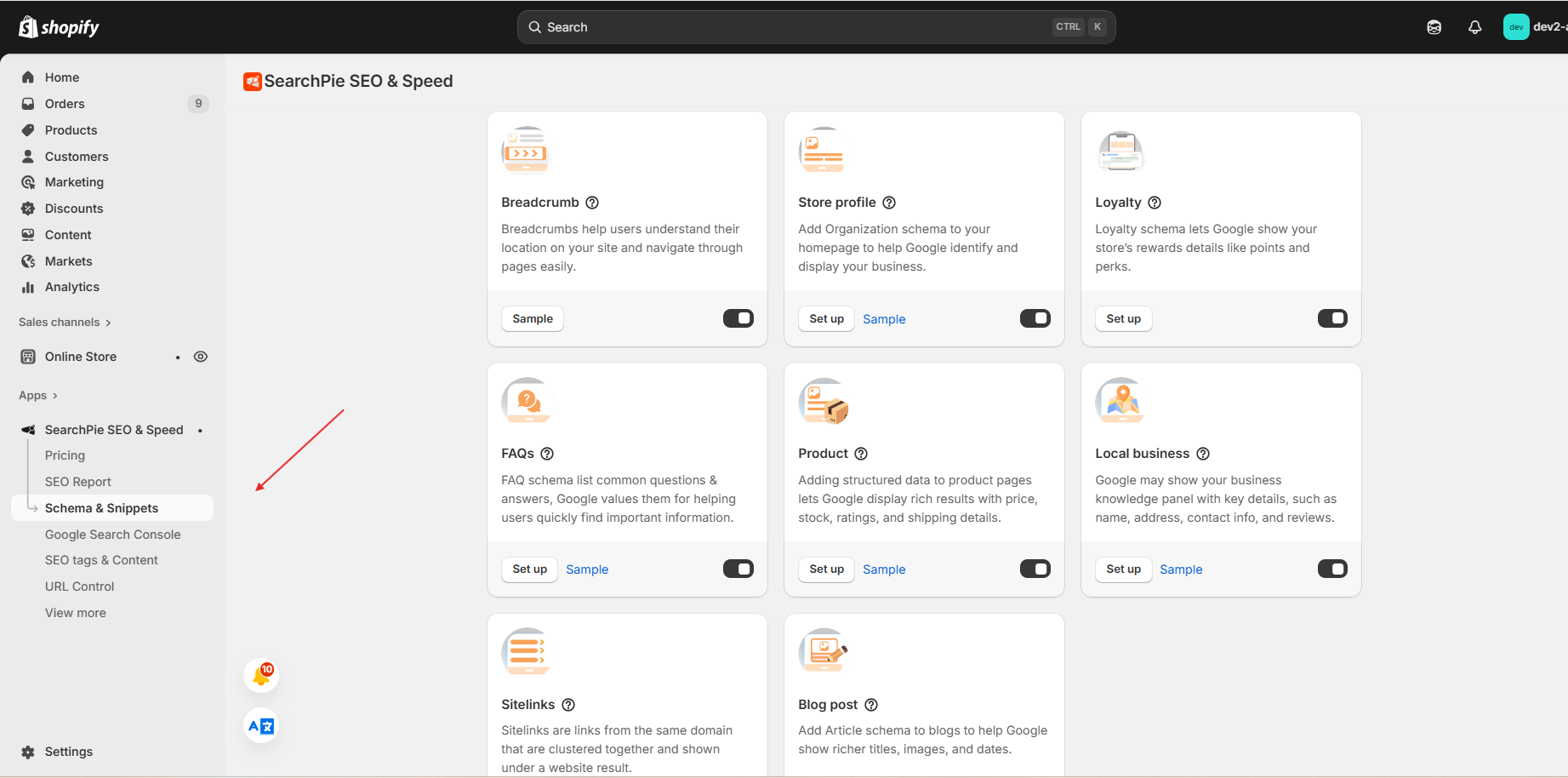 Searchpie Schema & Snippet-