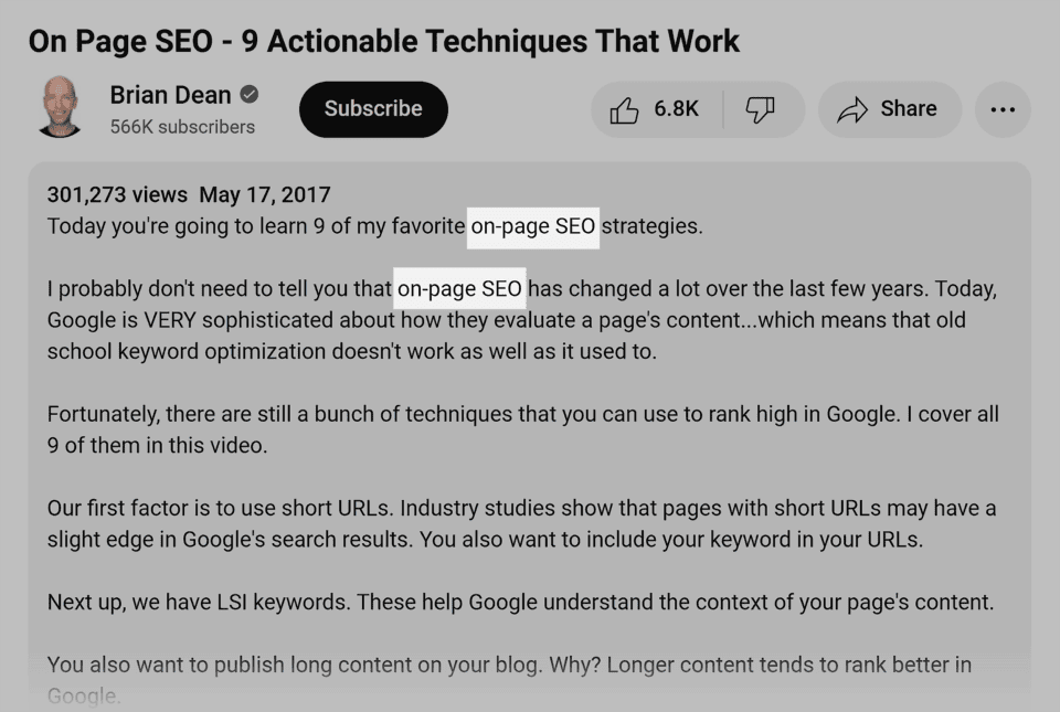 on-page seo 