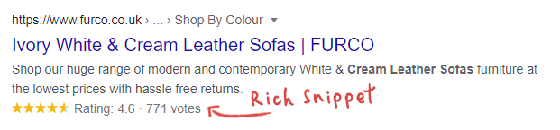 rich snippets with reviews rating
