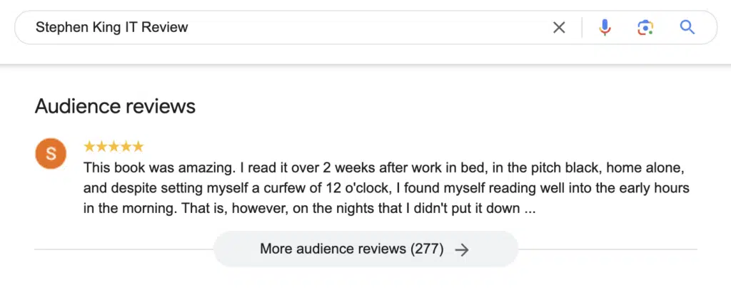 product review snippets