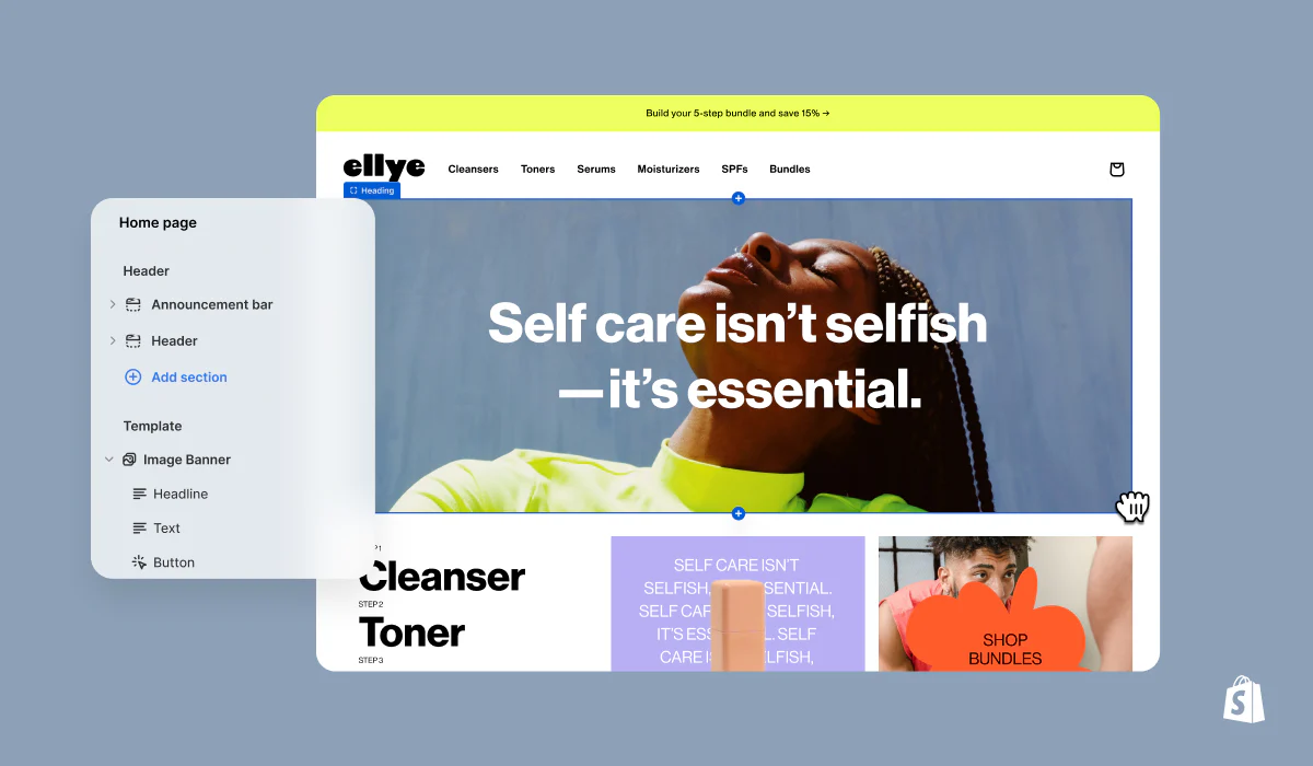 shopify interface