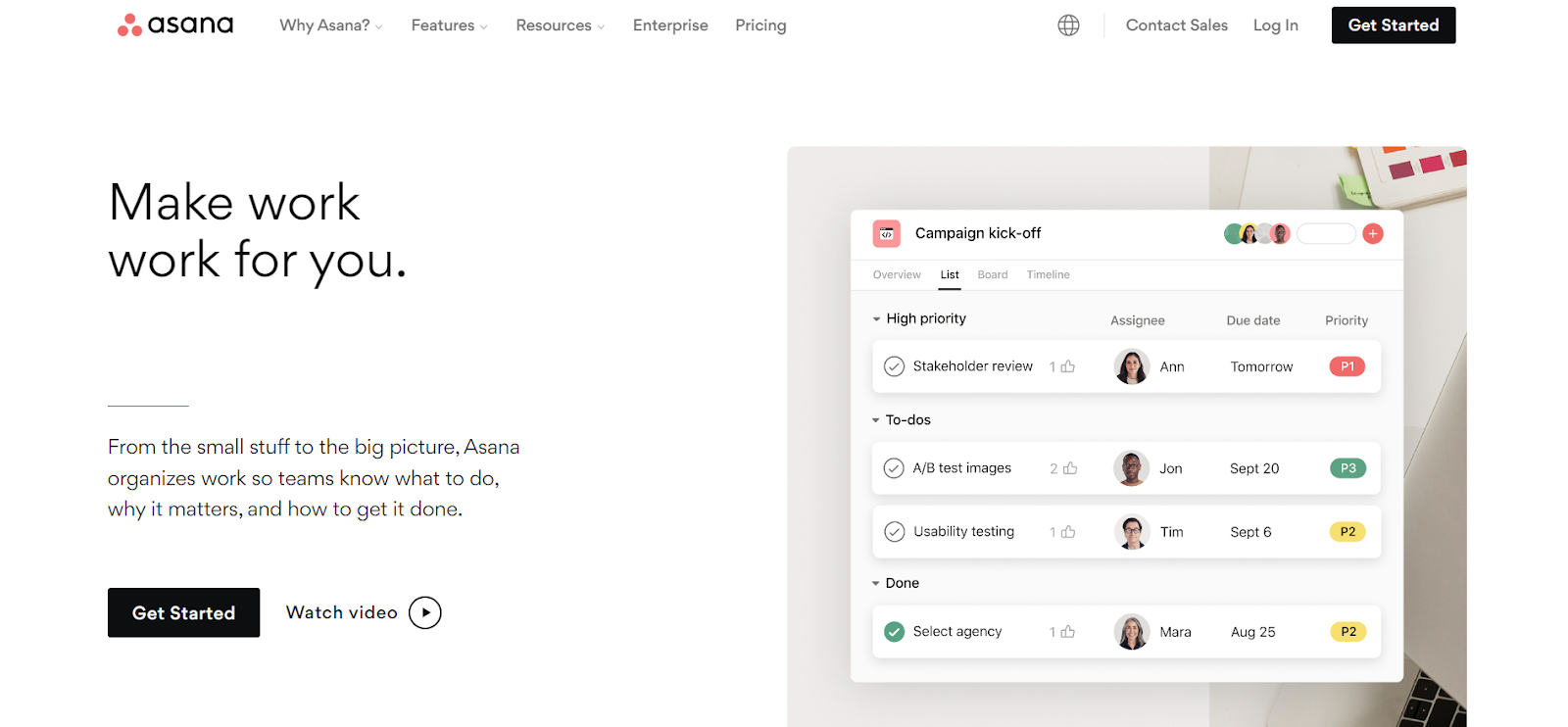 asana interface