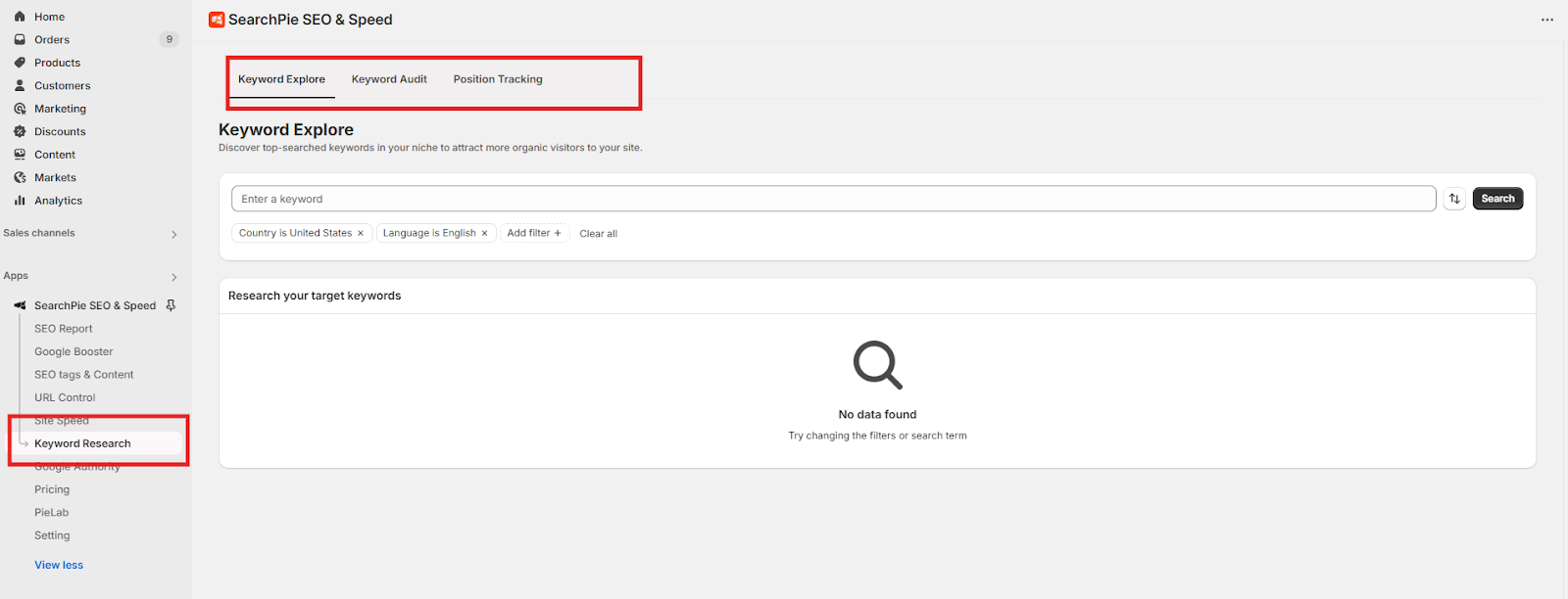 Searchpie Keyword Explore