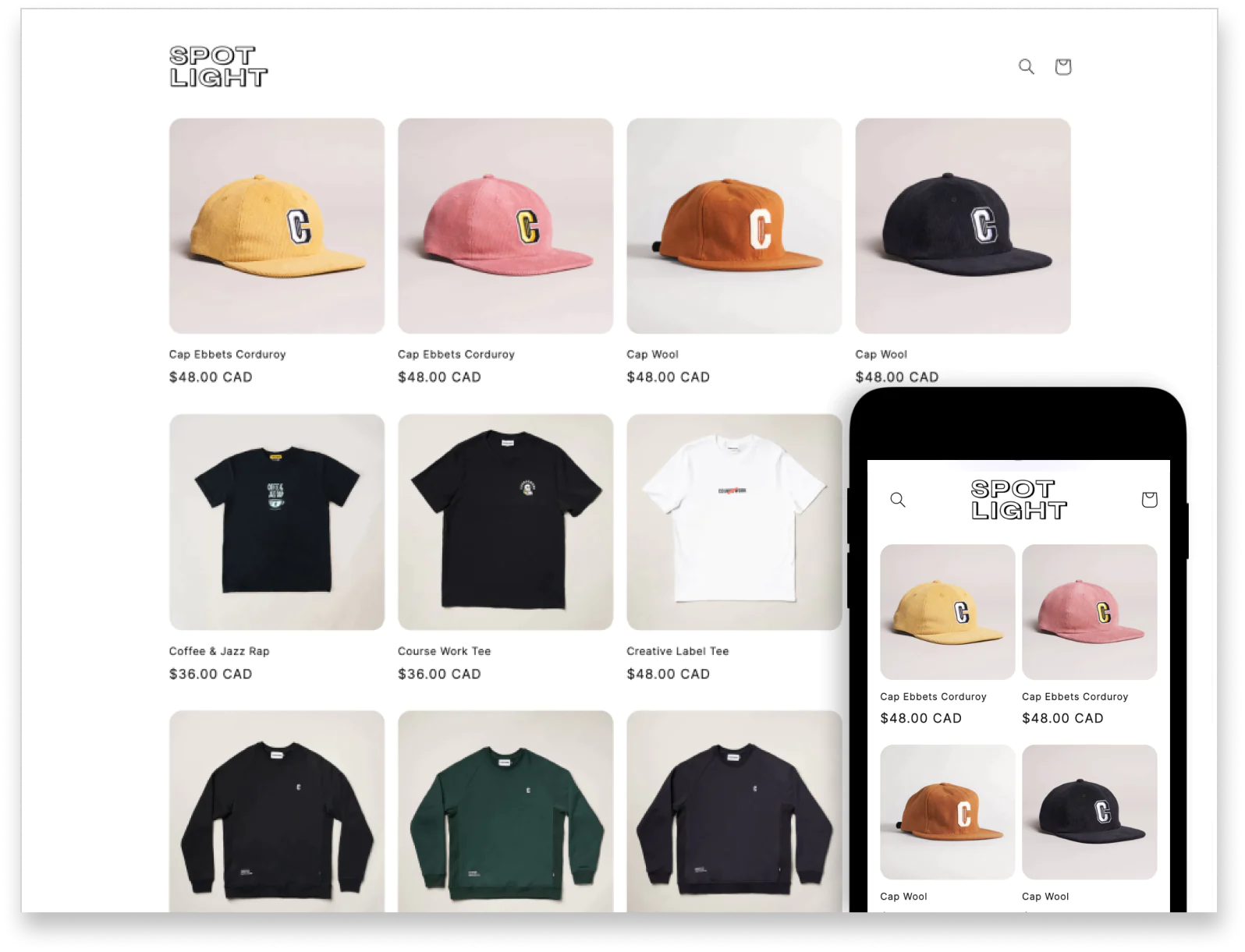 shopify starter plan examples of shops