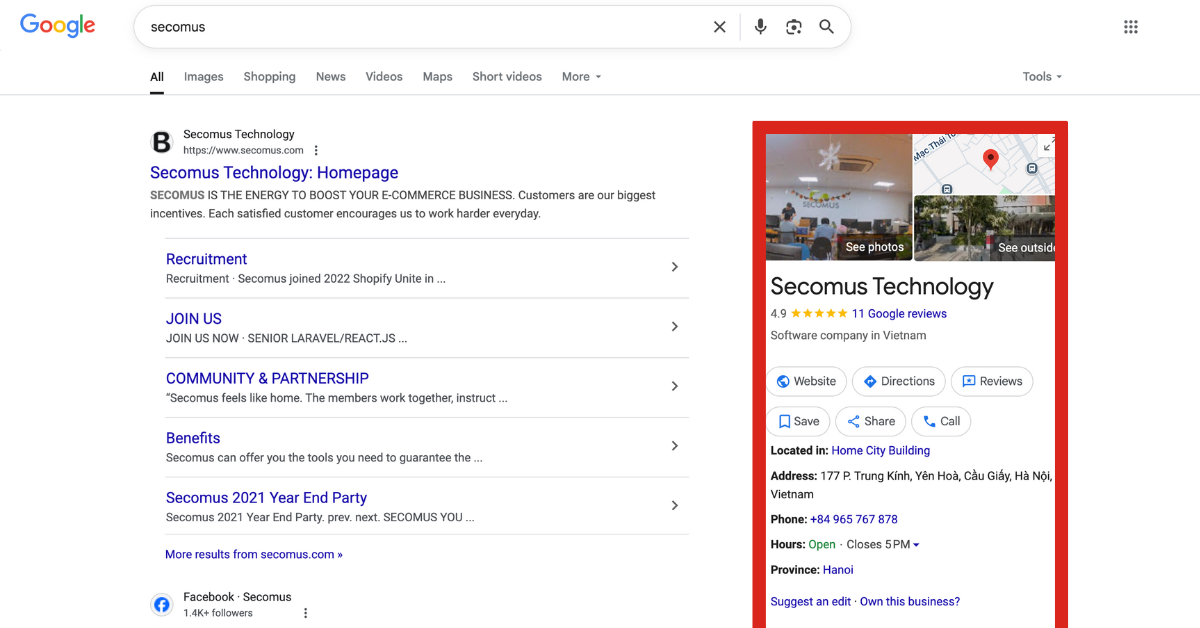 knowledge panel