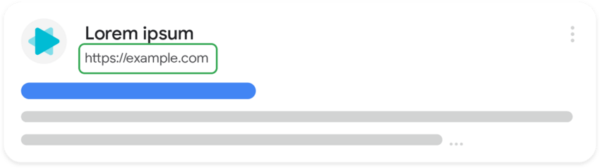a set of breadcrumb internal links 