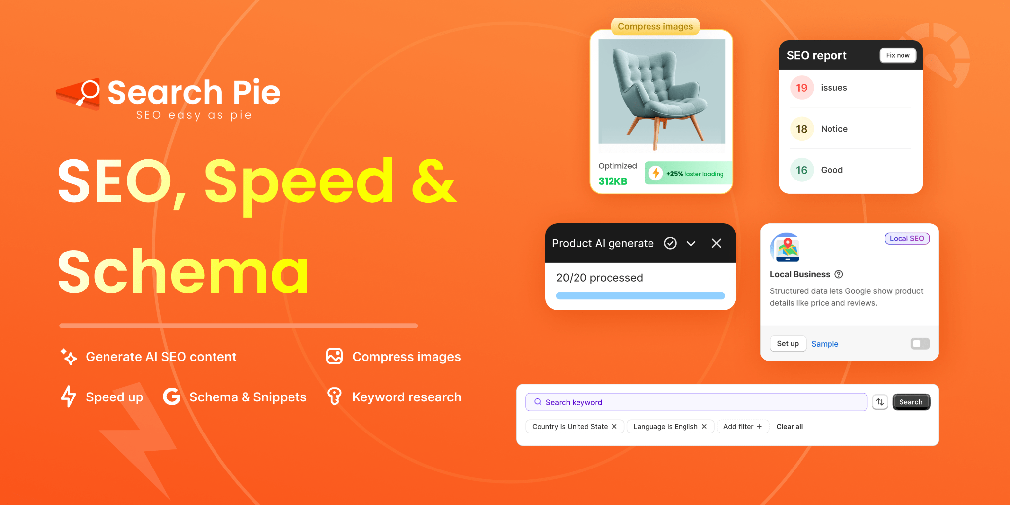 banner searchpie product optimization