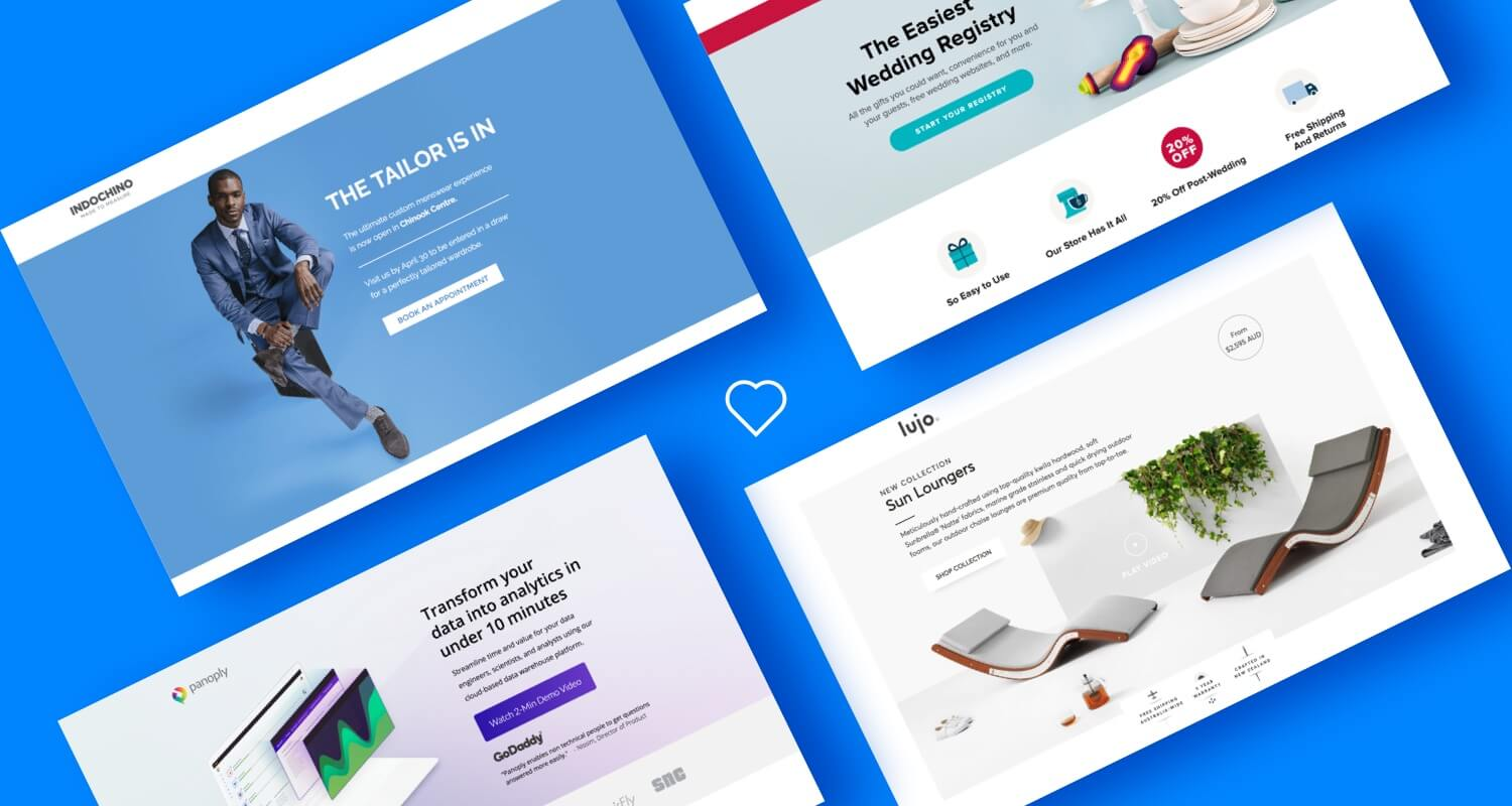 landing pages for key traffic sources