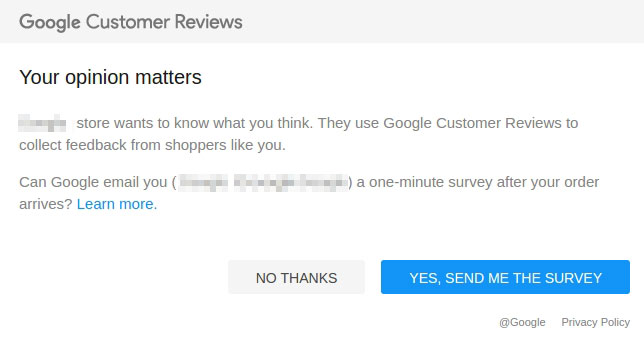 Google customer reviews: opinion matters