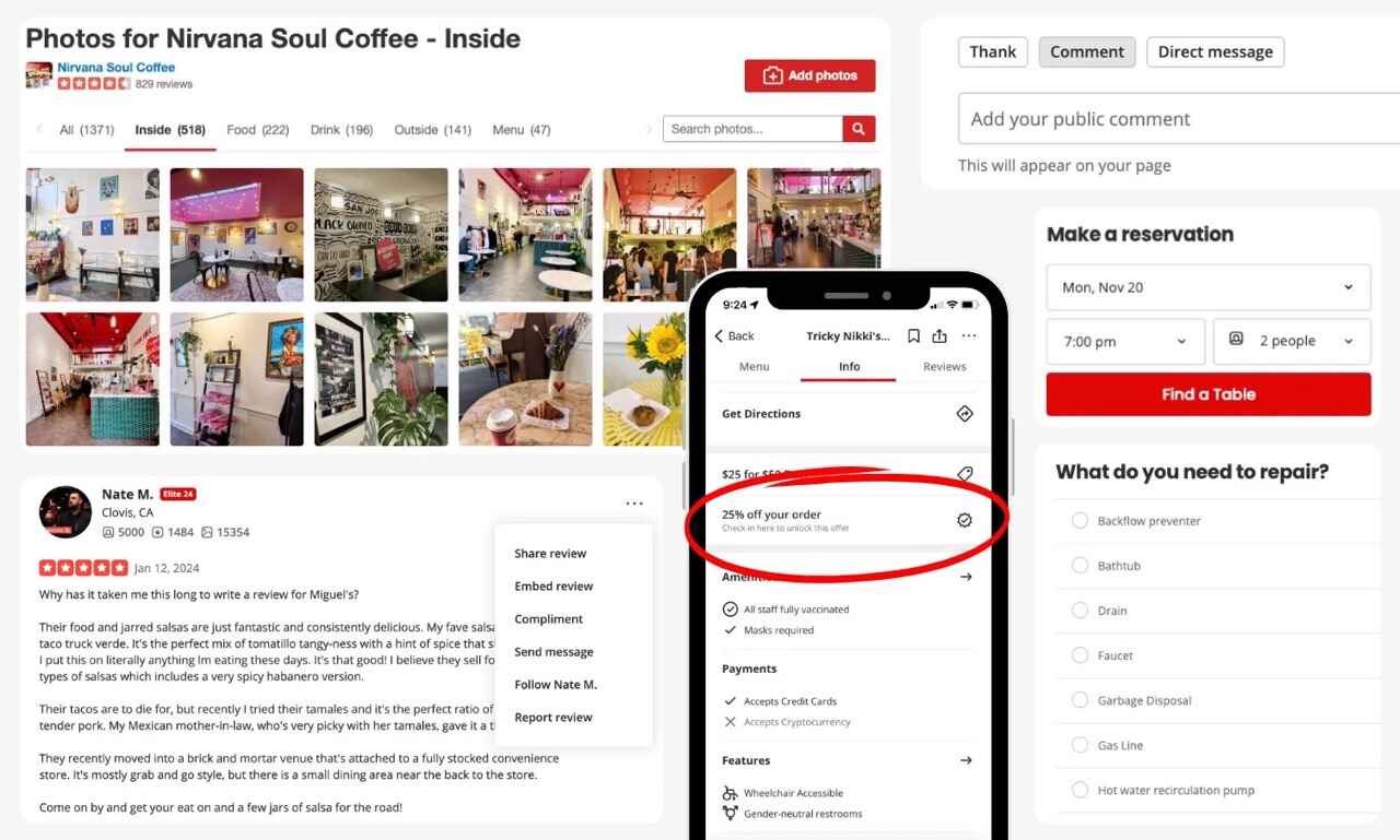 yelp app features