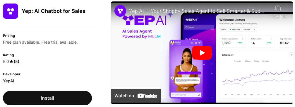 5 Best Shopify AI Chatbot Apps - 2026 | Top Picks 5 Yep Shopify Ai Chatbot For Sales