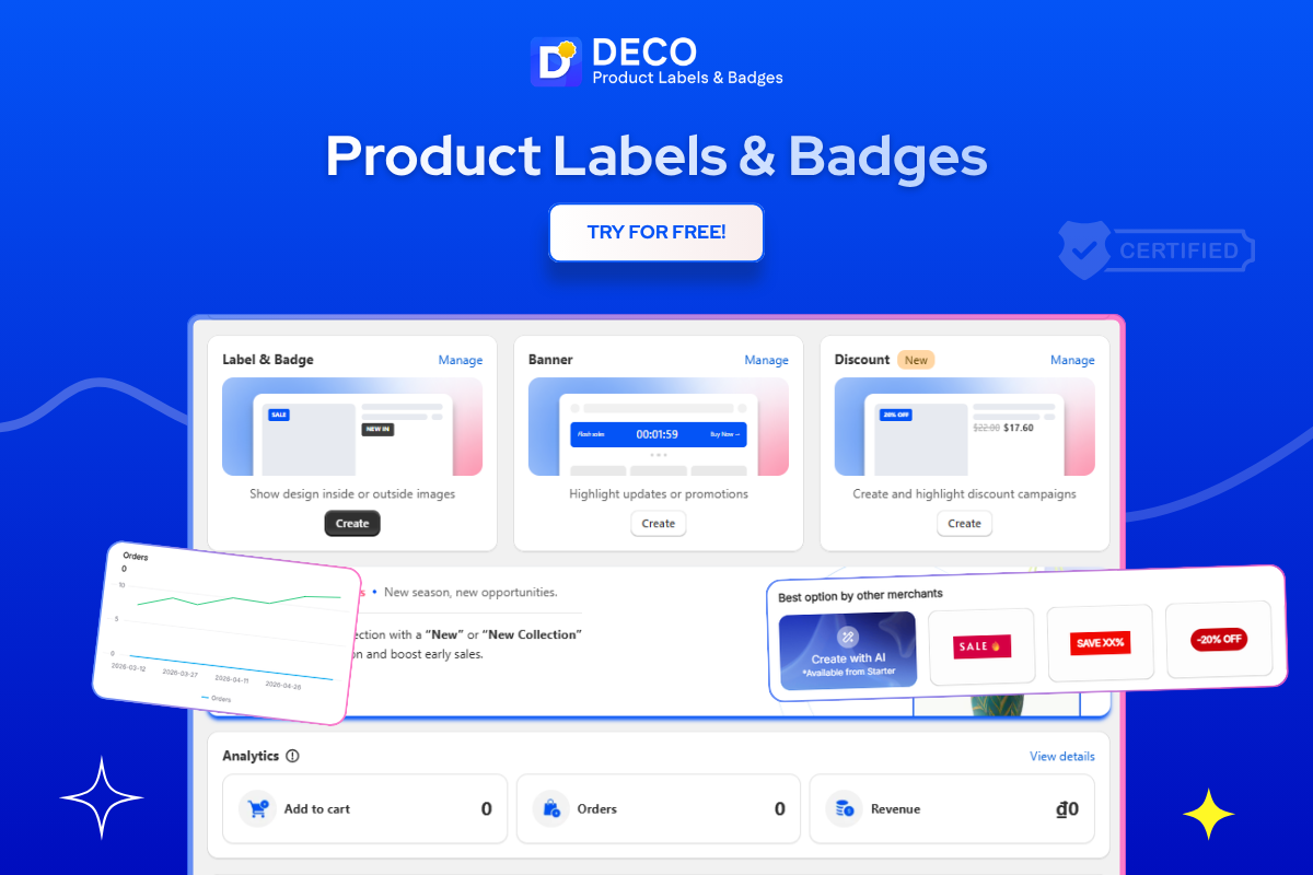 DECO Shopify pop up app showing discount popup support with countdown timer and trust badges