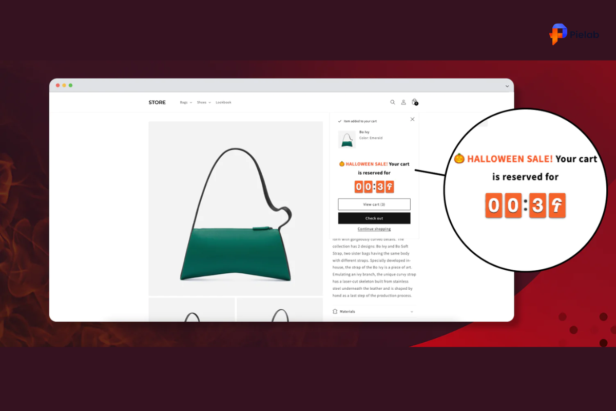 Shopify countdown timer placement showing on cart drawe